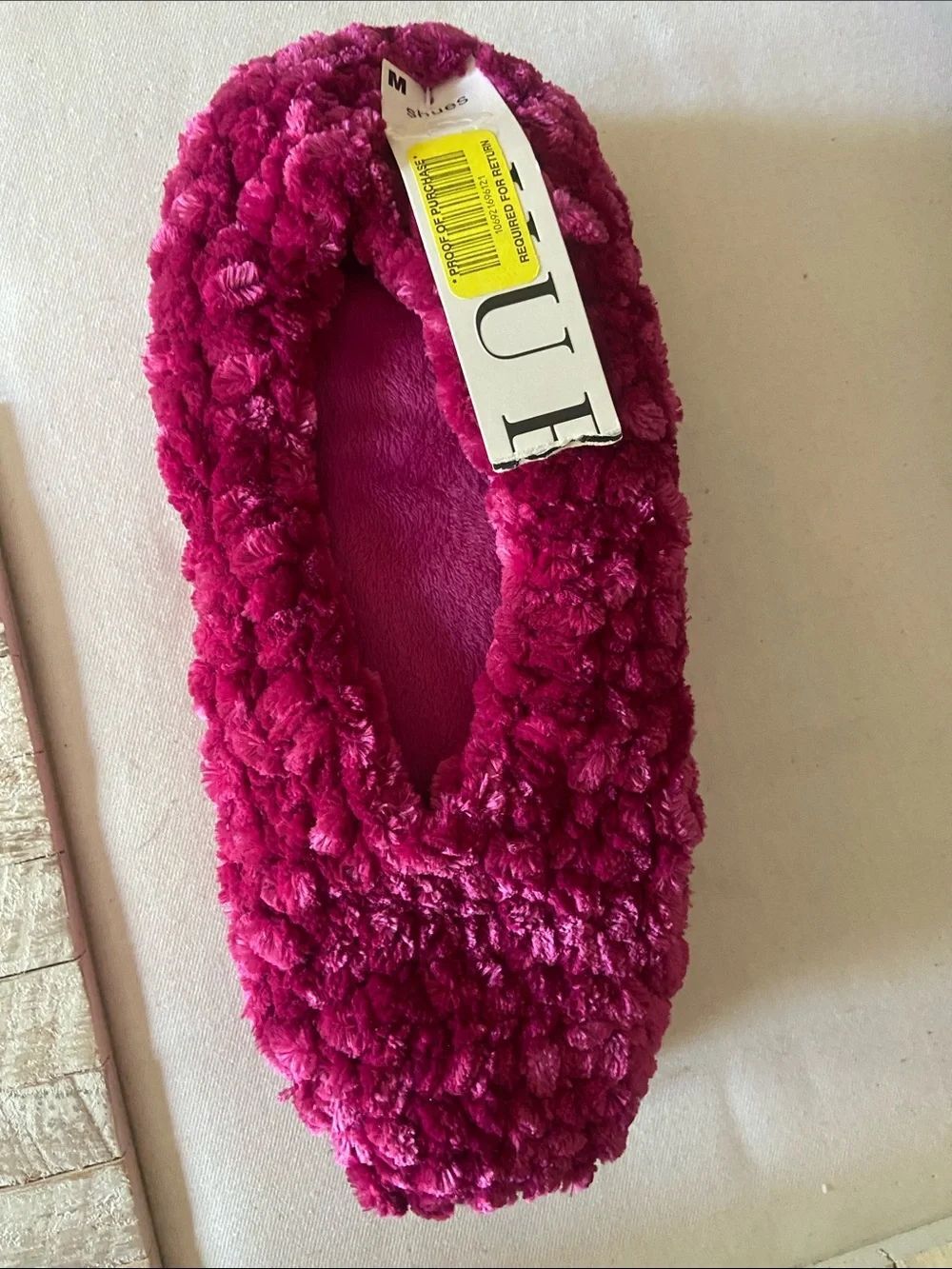 HUE Plush Deep Pink Women's Slip-On Slipper